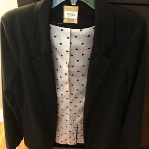 Fossil black blazer